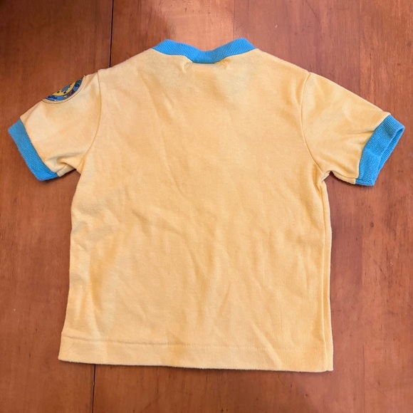 Vintage Kids Osh Kosh B’Gosh Fish Yellow and Blue Puff Sleeve Shirt Size 18M - Picture 5 of 5